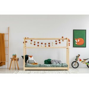 Akce postel domeček + ZDARMA rošt ágy méret: 80 x 140 cm